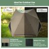 6-Sided Pop-up Family Tent with Rainfly Skylight 3 Doors and Windows