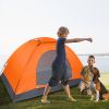 1-Person Waterproof Camping Dome Tent Automatic Pop Up Quick Shelter Outdoor Hiking Orange